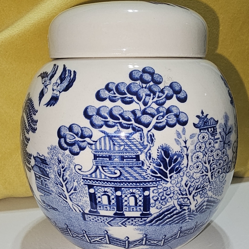 Blue and White Ceramic Jar - Picture 2 of 5